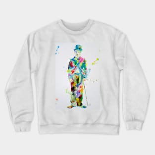 CHARLIE CHAPLIN watercolor portrait .6 Crewneck Sweatshirt